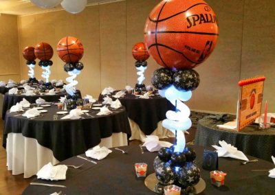 Basketball Theme Balloon Centerpieces