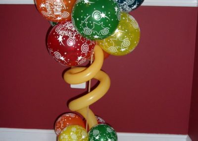 Topiary Birthday Table Balloon Decor