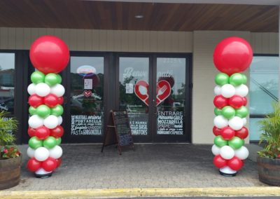 Grand Opening Balloon Columns for Italian Restaurant