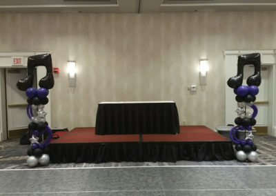 Music Theme Bat-Mitzvah Balloon Stage Columns