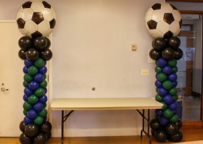 Soccer Ball Theme Balloon Columns