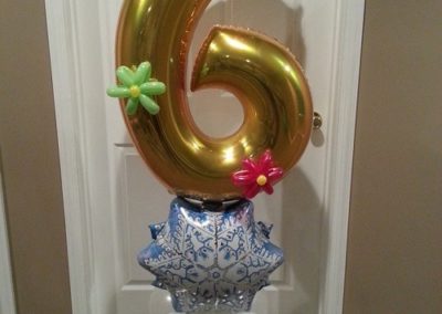 Frozen Theme Design 6th Birthday Balloon Stand