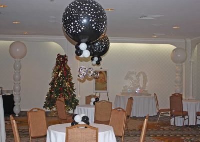 Stars Theme Balloon Centerpiece with Number 50