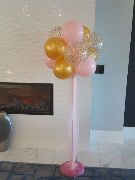 Clear Confetti Baby Shower Balloon Stand