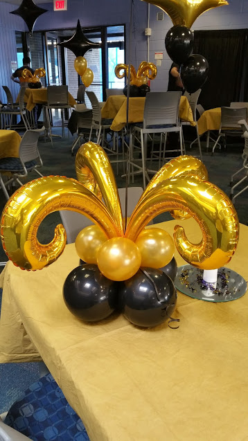 Gold and Black Centerpiece
