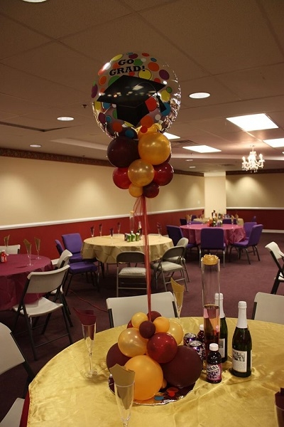 Graduation Centerpiece with Grad Bubble Topper