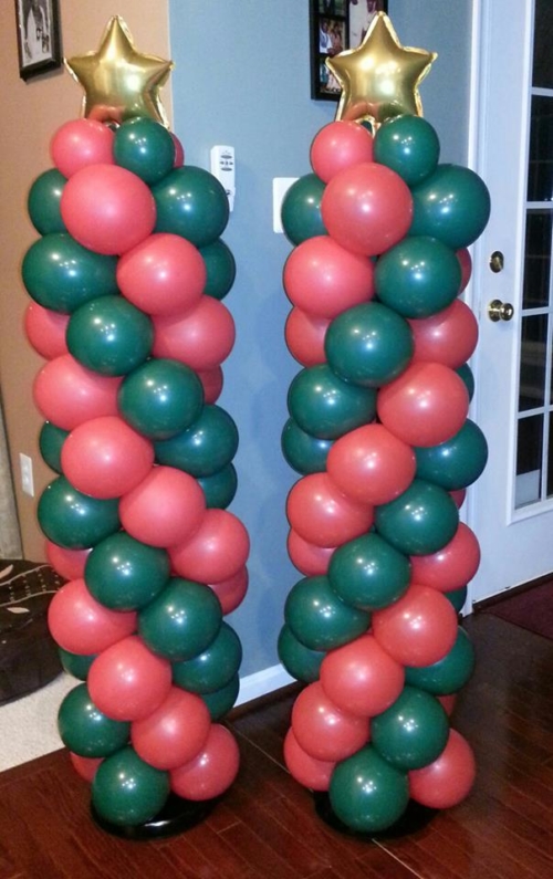 Green and Red Column for Chamber Holiday and Auction Event