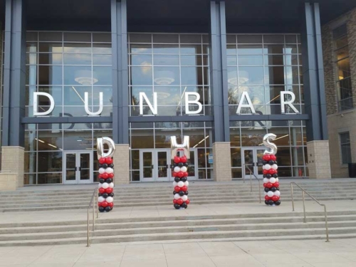 Dunbar High School Event Balloon Columns
