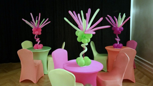 Neon Balloon Centerpieces