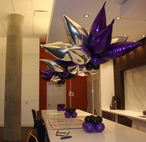 Purple Tabletop Centerpieces
