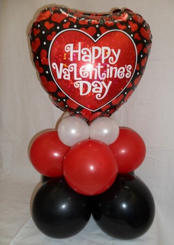 Valentines Day Black Red Balloons