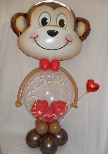 Valentines Monkey Balloon Male