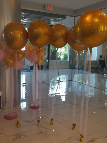 Gold Round Balloons