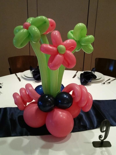 Pink and Green Flower Centerpiece