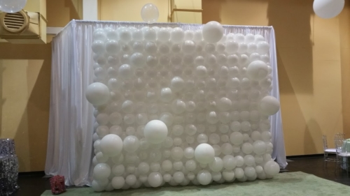 White Organic Balloon Wall